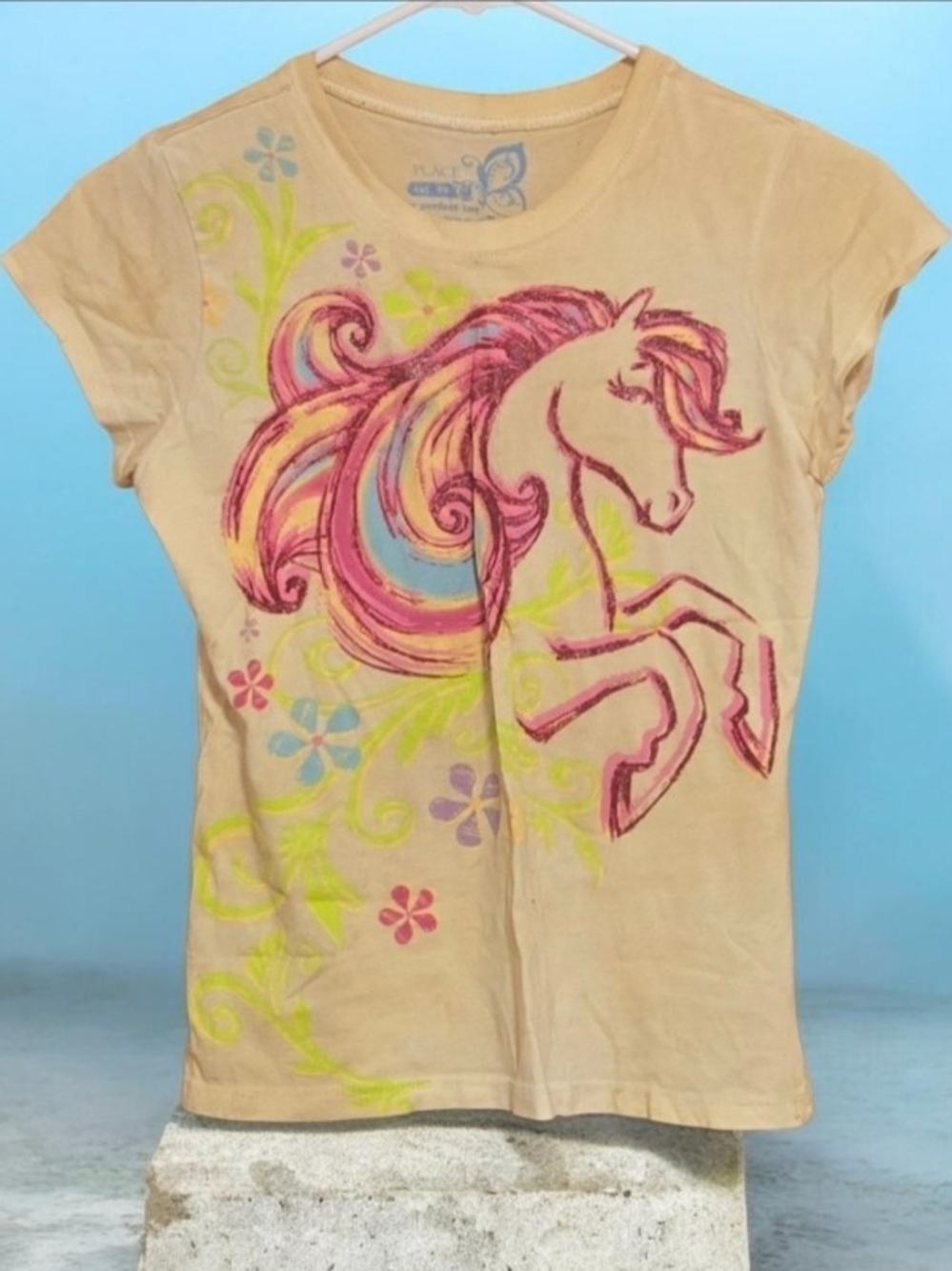 THE CHILDREN PLACE GIRL PONY PRINT TOP